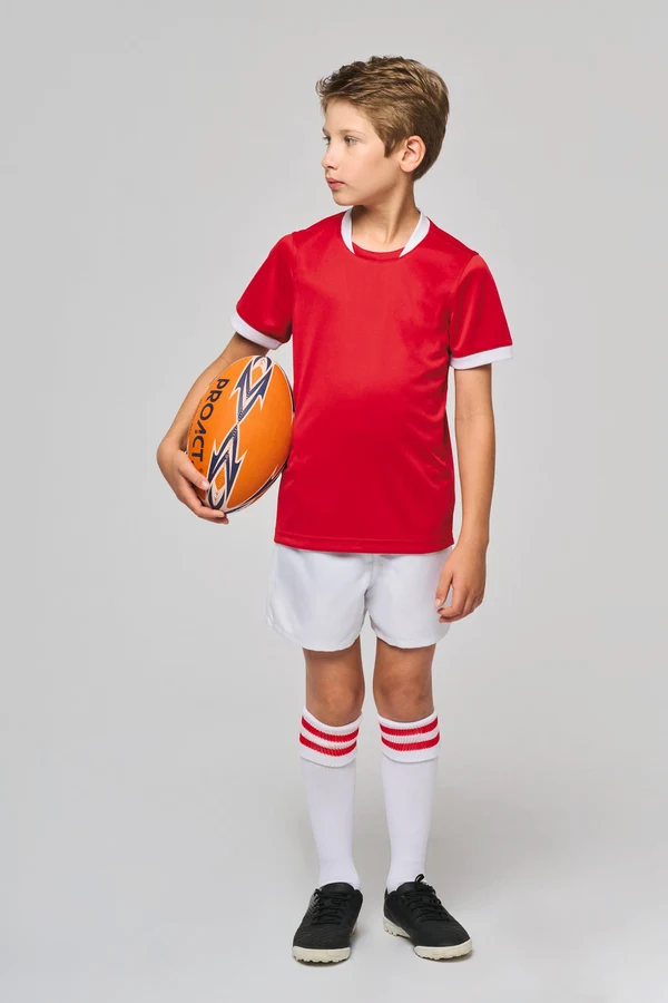 Rugby-Trikot mit kurzen Ärmeln für Kinder
