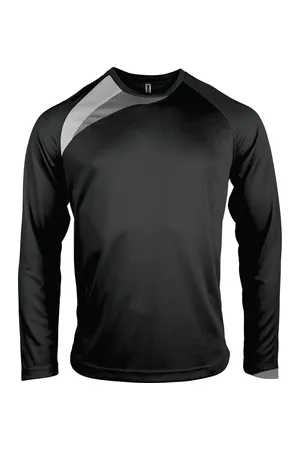Langarm-Trikot für Kinder Black / White / Storm Grey