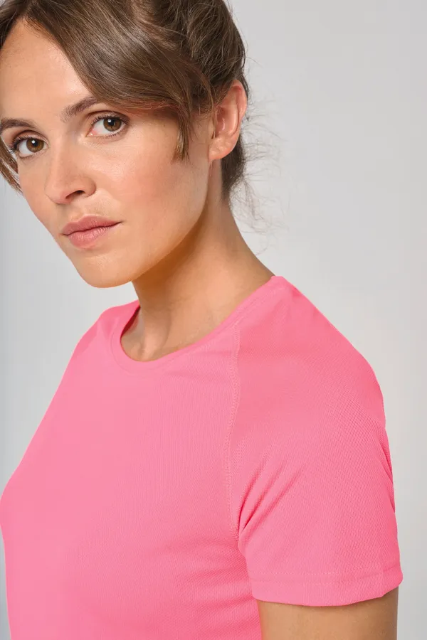 Damen Basic Sport Funktionsshirt Kurzarm