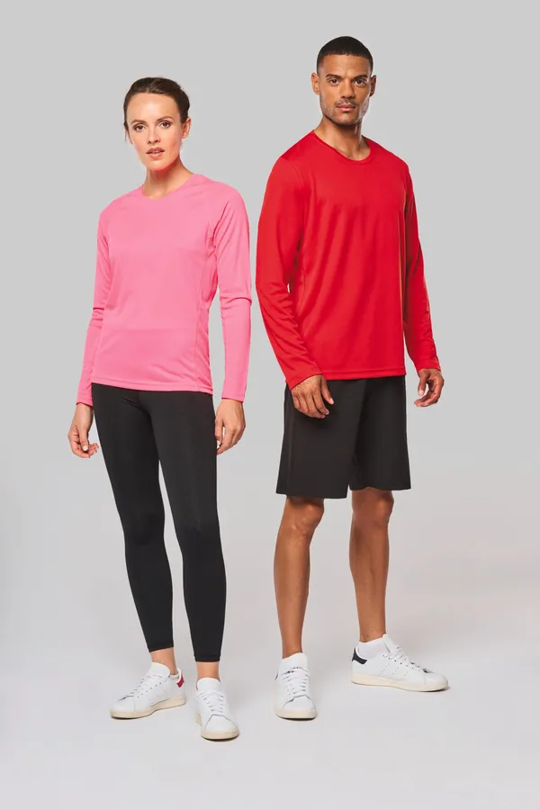 Herren Basic Sport Funktionsshirt Langarm
