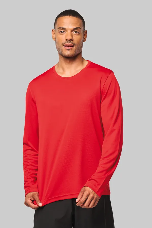 Herren Basic Sport Funktionsshirt Langarm