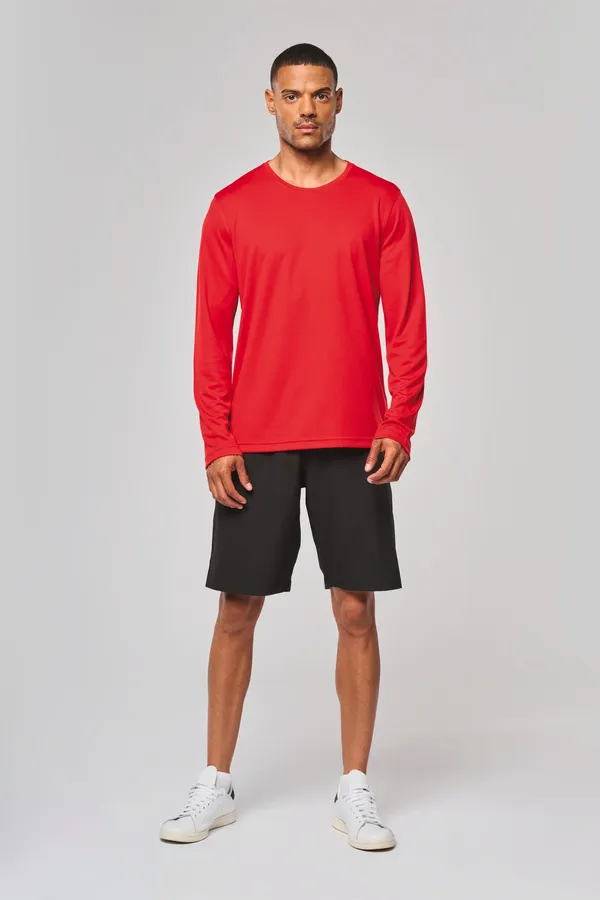 Herren Basic Sport Funktionsshirt Langarm