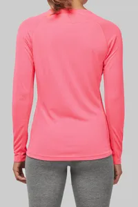 Damen Basic Sport Funktionsshirt Langarm