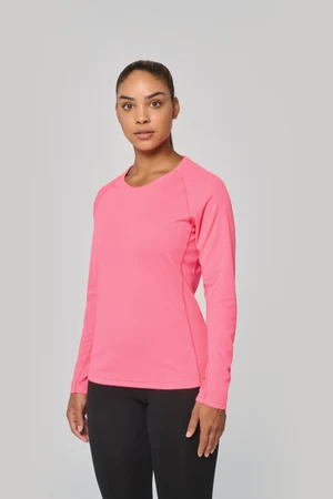 Damen Basic Sport Funktionsshirt Langarm
