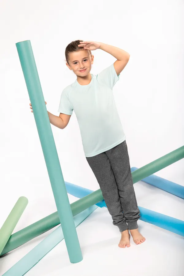 Kinder Basic Sport Funktionsshirt Kurzarm