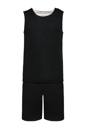 Basketball-Ensemble für Kinder, beidseitig tragbar Black / White