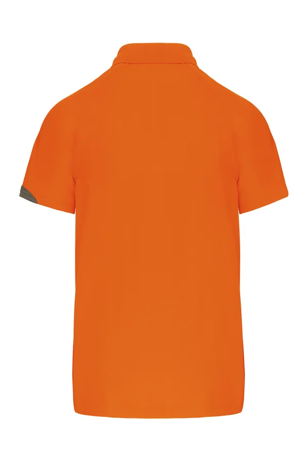 Kurzarm Kinder Polo Orange / Black / Storm Grey