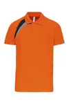 Kurzarm Kinder Polo Orange / Black / Storm Grey