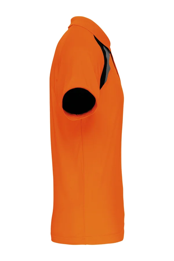 Kurzarm Kinder Polo Orange / Black / Storm Grey