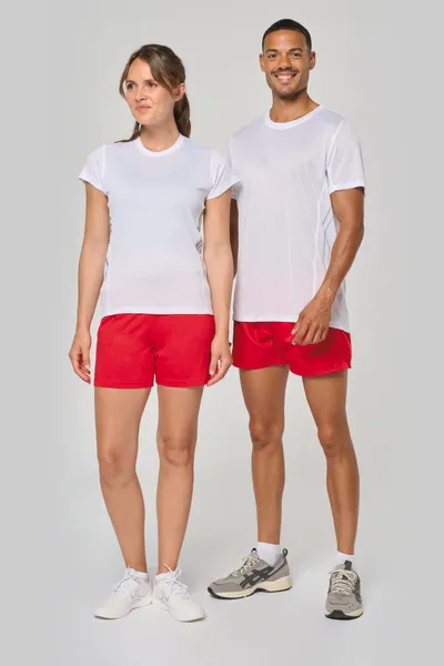 Herren Kurzarm Sport-T-Shirt. Bi-Material