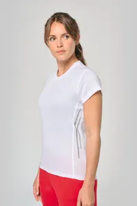 Damen Kurzarm Sport-T-Shirt. Bi-Material