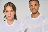 Damen Kurzarm Sport-T-Shirt. Bi-Material