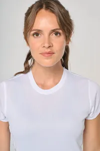 Damen Kurzarm Sport-T-Shirt. Bi-Material