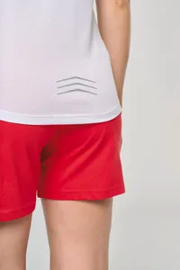Damen Kurzarm Sport-T-Shirt. Bi-Material