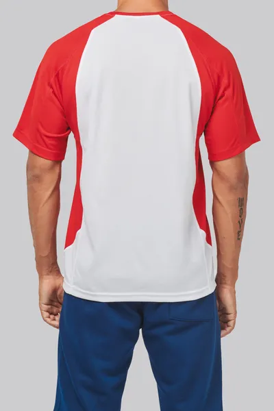 Herren Kurzarm Rundhals Bicolor T-Shirt