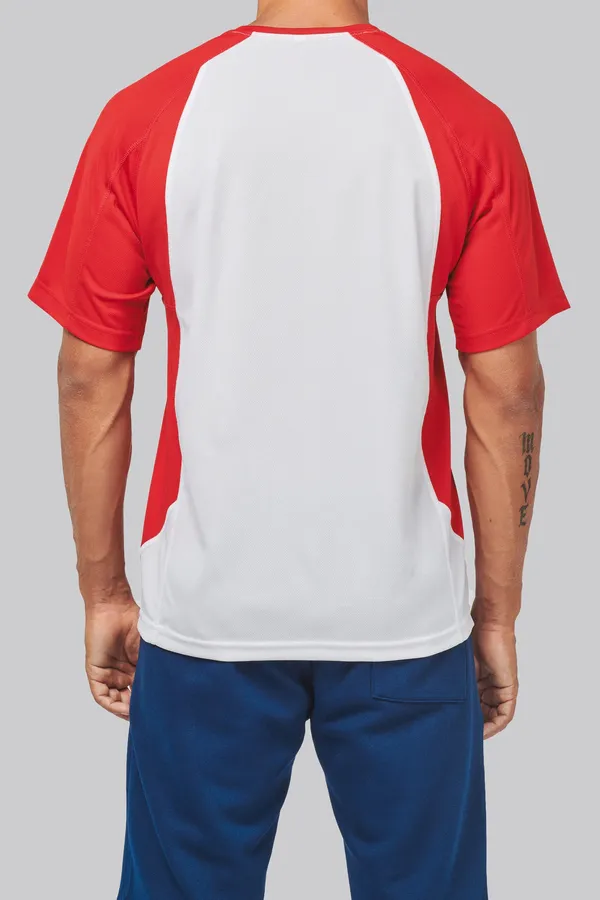Herren Kurzarm Rundhals Bicolor T-Shirt