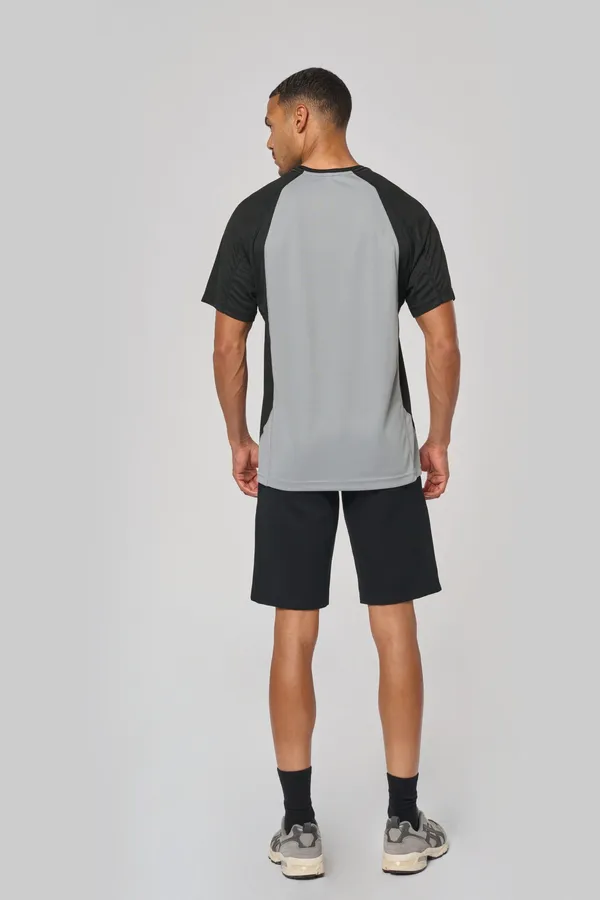 Herren Kurzarm Rundhals Bicolor T-Shirt