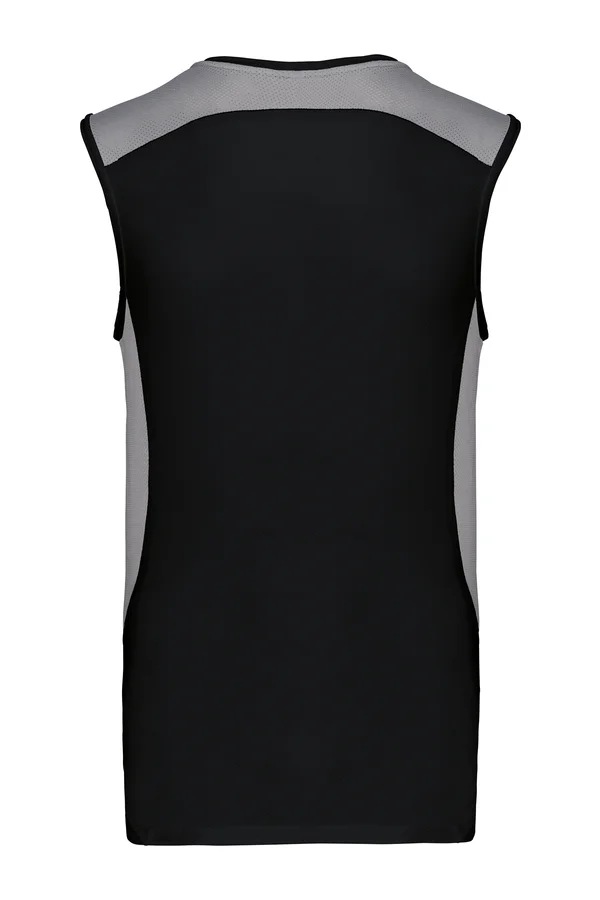Zweifarbiges Sport-Top Black / Fine Grey