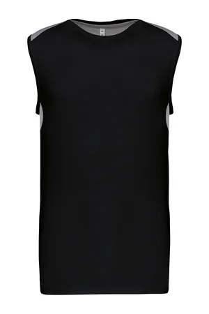 Zweifarbiges Sport-Top Black / Fine Grey