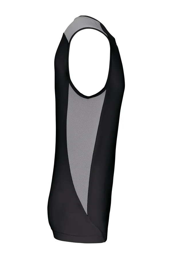 Zweifarbiges Sport-Top Black / Fine Grey