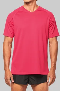 Herren Kurzarm-Sportshirt mit V-Ausschnitt