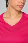 Damen Kurzarm-Sportshirt mit V-Ausschnitt