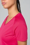 Damen Kurzarm-Sportshirt mit V-Ausschnitt