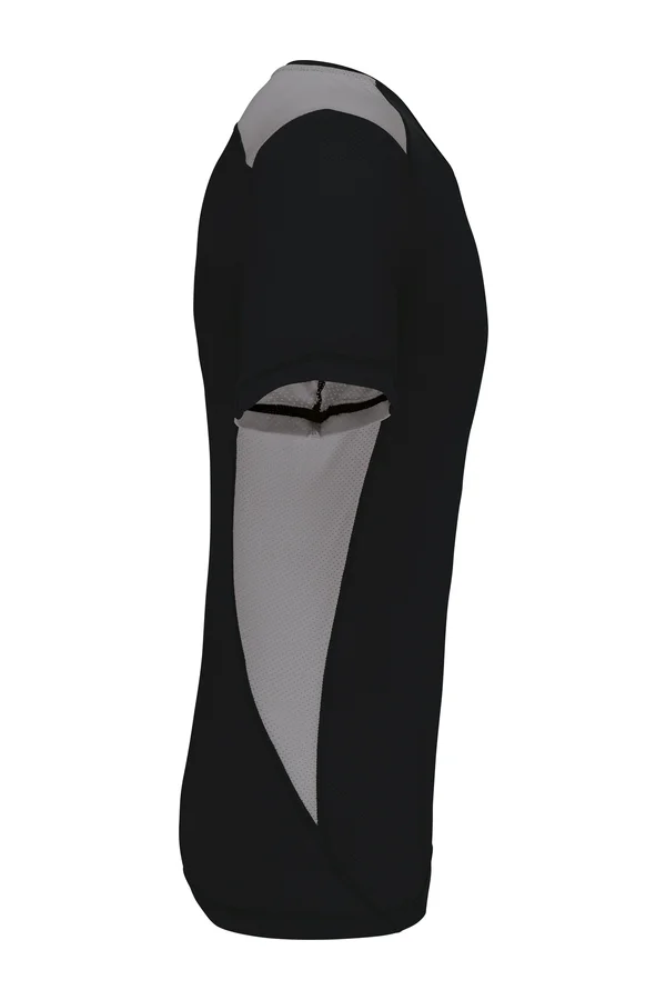 Sportshirt Bicolor Black / Fine Grey