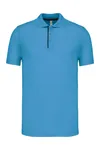 Herren sport-polo in pique-qualität Lagoon / Black