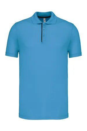 Herren sport-polo in pique-qualität Lagoon / Black