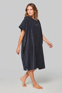 Unisex-Frottee-Poncho mit Kapuze