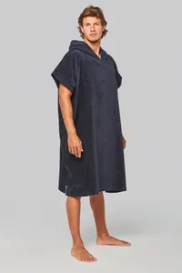 Unisex-Frottee-Poncho mit Kapuze