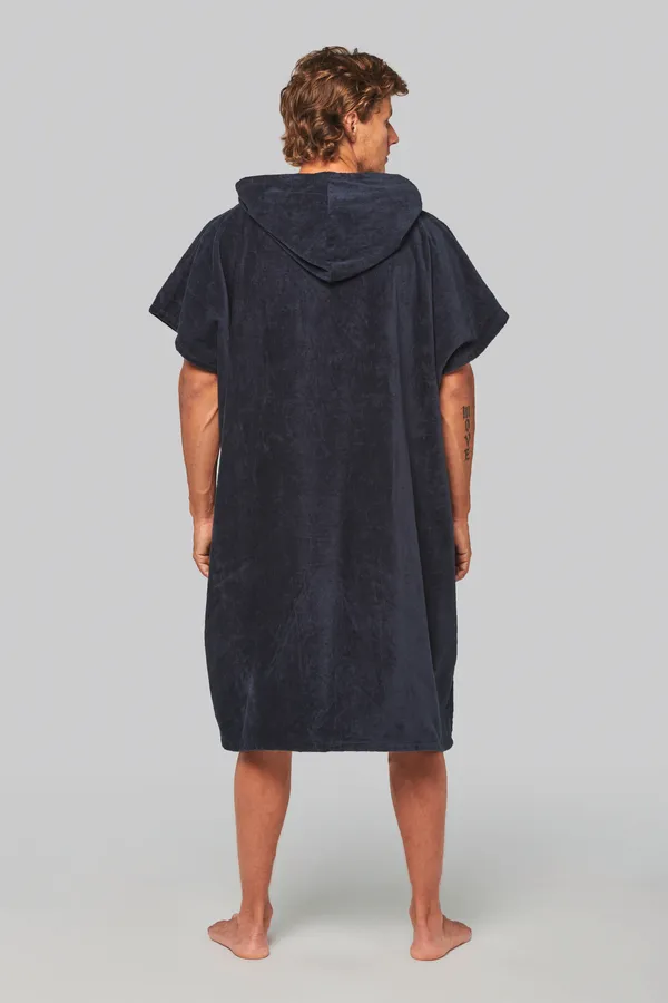 Unisex-Frottee-Poncho mit Kapuze