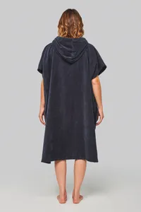 Unisex-Frottee-Poncho mit Kapuze