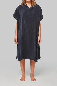 Unisex-Frottee-Poncho mit Kapuze