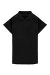 Kinder-Frottee-Poncho mit Kapuze Black