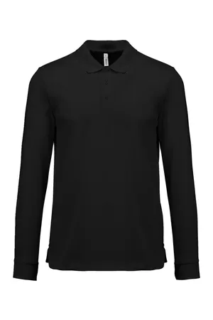 Langarm-Polohemd Cool Plus® Black