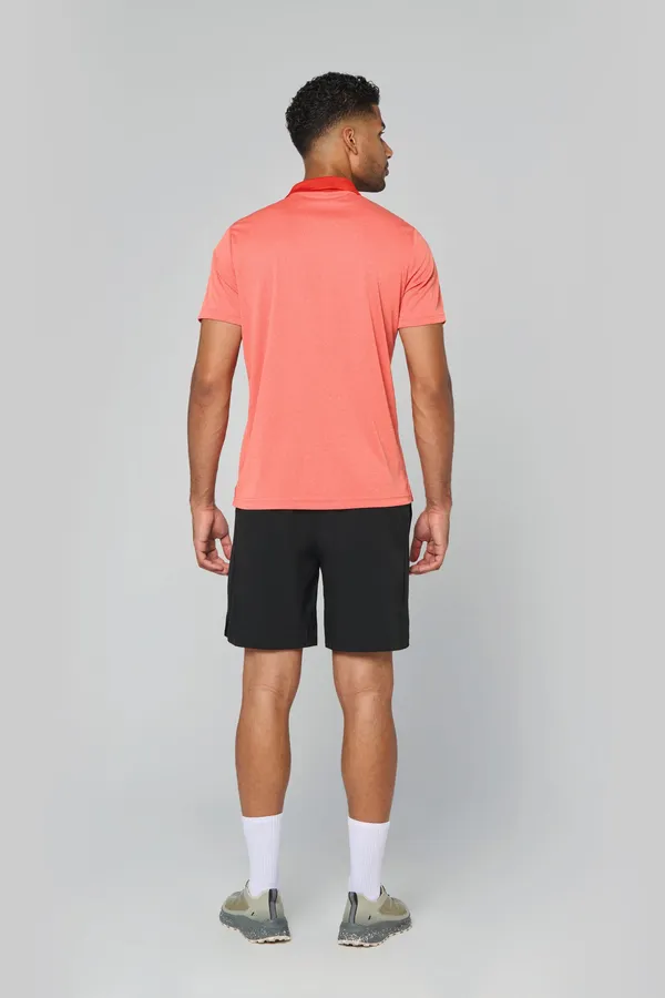 Adult short-sleeved marl polo shirt