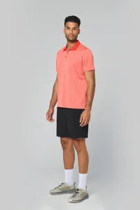 Adult short-sleeved marl polo shirt