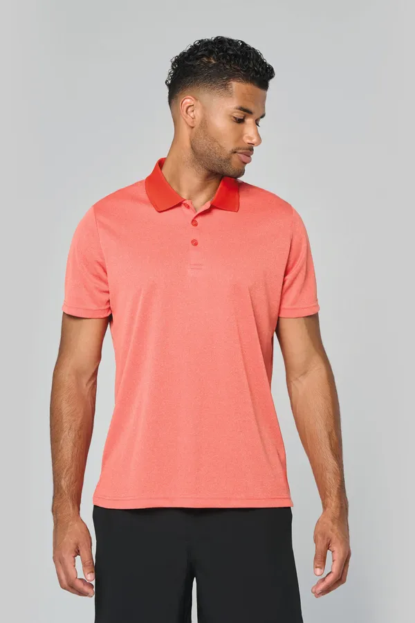 Adult short-sleeved marl polo shirt