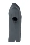 Meliertes Kurzarm-Polohemd Fine Grey Heather