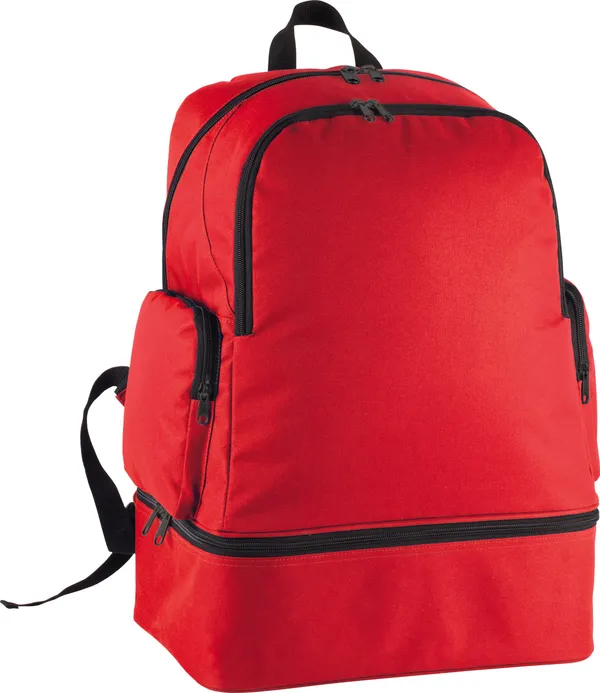 Team sports backpack with rigid bottom - 42L