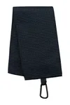 Golf-Handtuch mit Wabenstruktur  - 50 x 40 cm Black