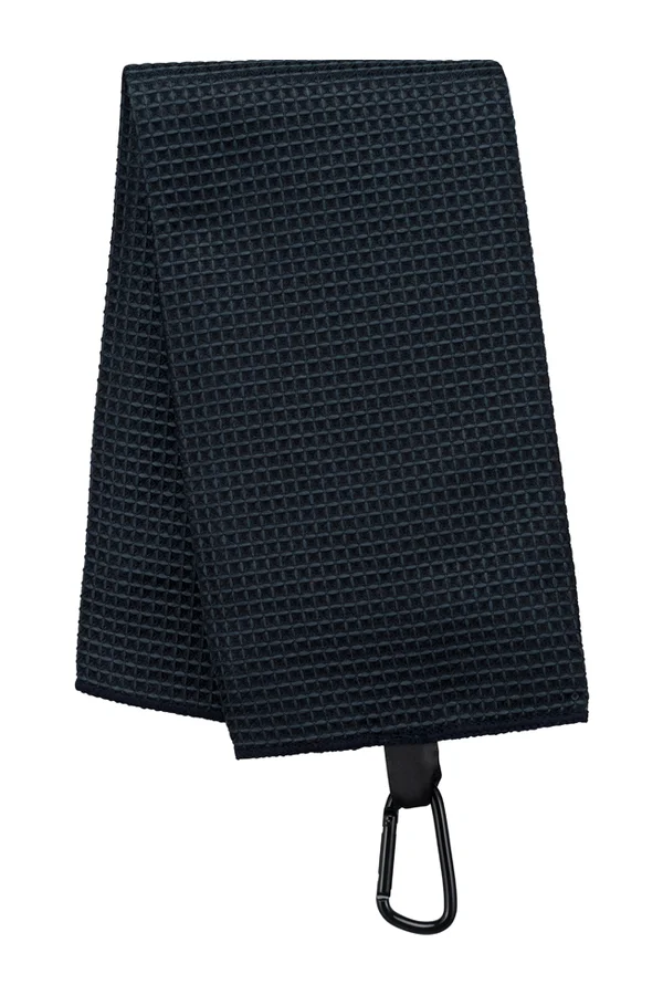 Golf-Handtuch mit Wabenstruktur - 50 x 40 cm Black