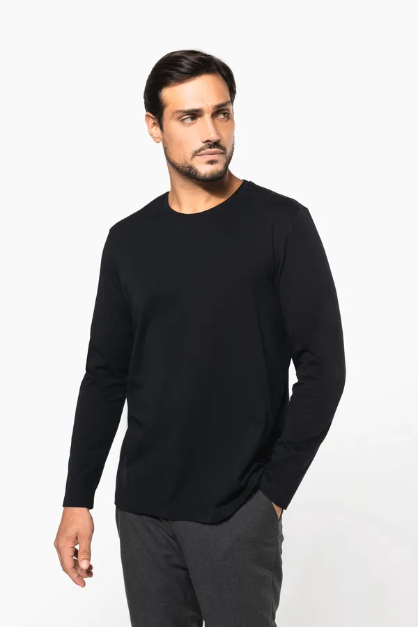 Men's crew neck long-sleeved Supima® t-shirt