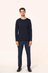 Supima® Herren-T-Shirt mit Rundhalsausschnitt und langen Ärmeln