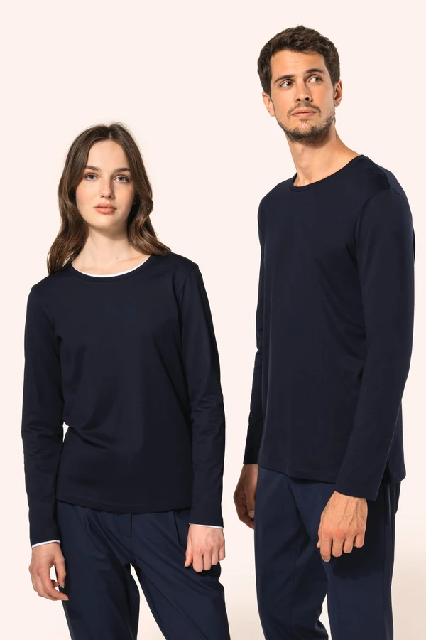 Supima® Herren-T-Shirt mit Rundhalsausschnitt und langen Ärmeln