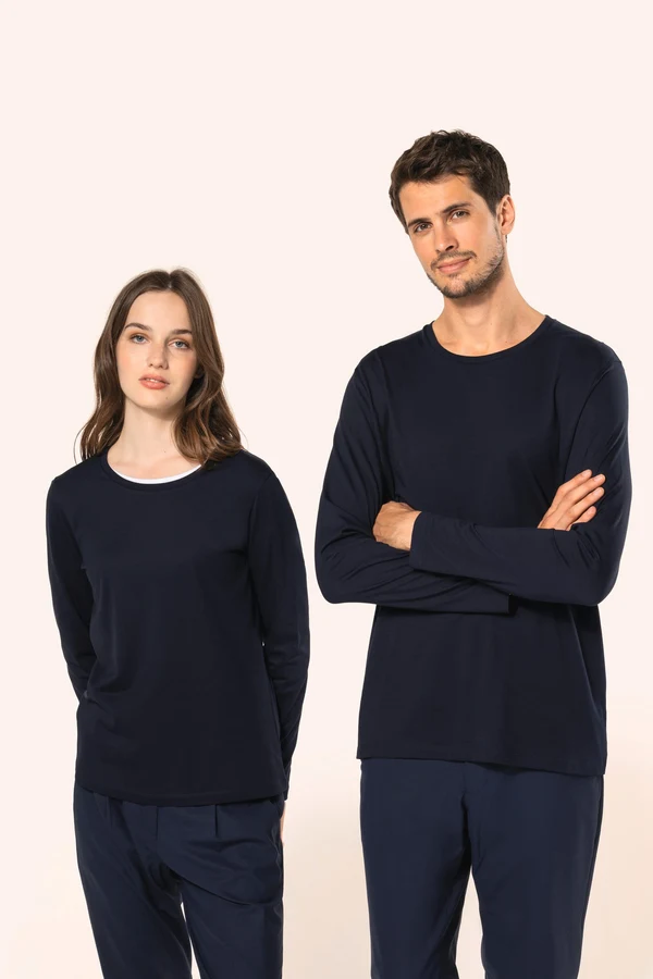 Supima® Herren-T-Shirt mit Rundhalsausschnitt und langen Ärmeln