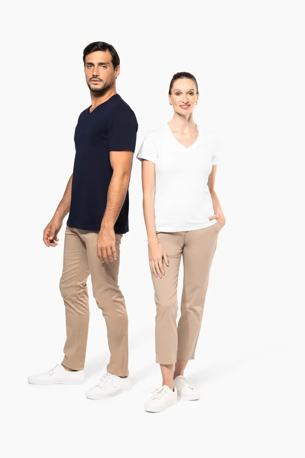 Men's V-neck short-sleeved Supima® t-shirt