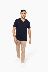 Men's V-neck short-sleeved Supima® t-shirt